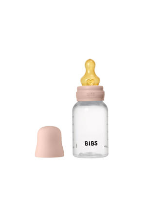 Babyfles 150 ml - Blush - met latex speen en opvouwbare trechtertje