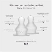 thumbnail: BIBS Glazen Babyfles - 120 ml - Blush - met silicone speen en opvouwbare trechtertje