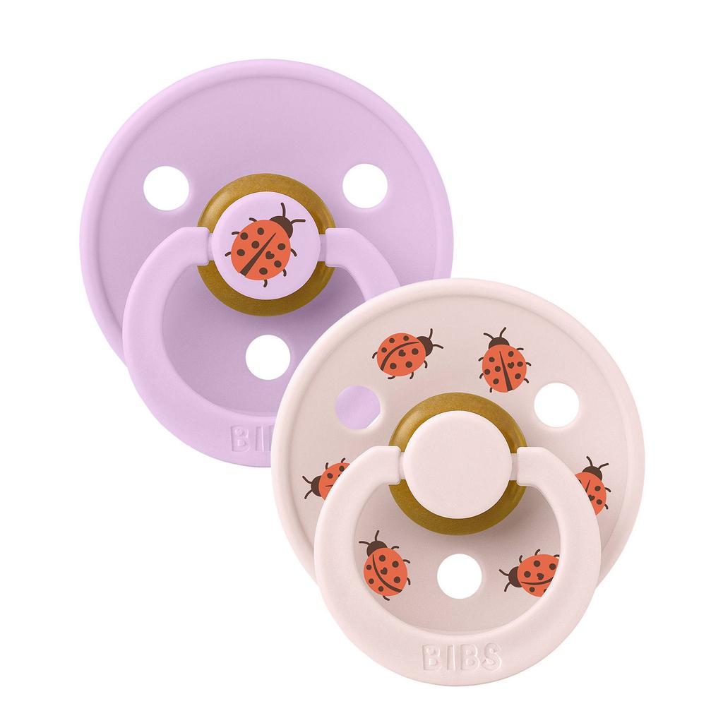 BIBS Studio Colour Studio Colour Ladybug - Maat 2 - Violet Sky Mix (2 stuks)