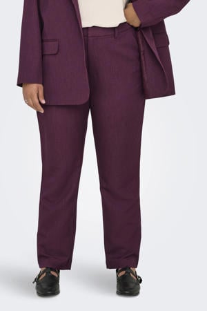 regular waist casual broek donkerrood