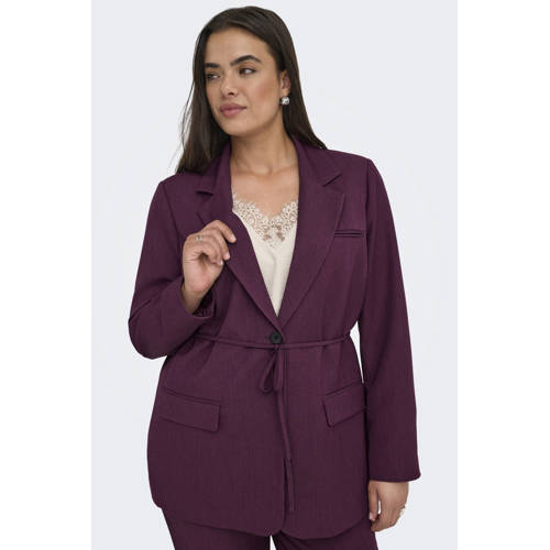 ONLY CARMAKOMA getailleerde blazer donkerrood afbeelding