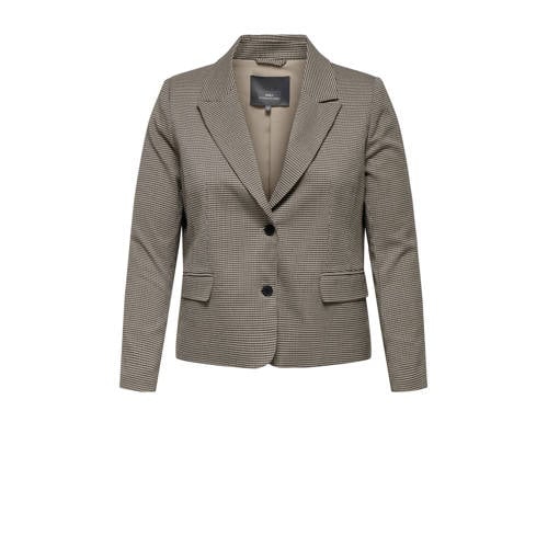 ONLY CARMAKOMA geruite regular blazer bruin afbeelding