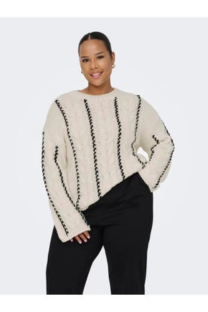 gestreepte trui beige