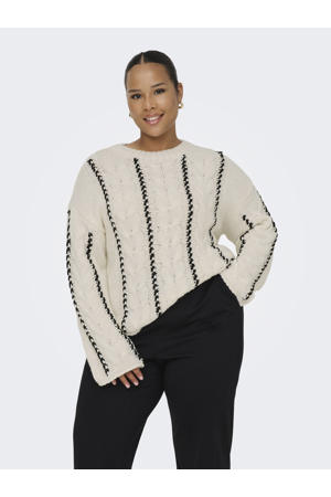 gestreepte trui beige