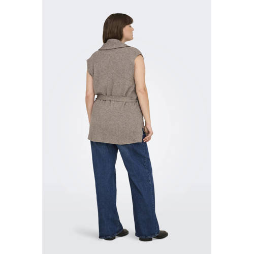 ONLY CARMAKOMA gilet beige gebreid afbeelding
