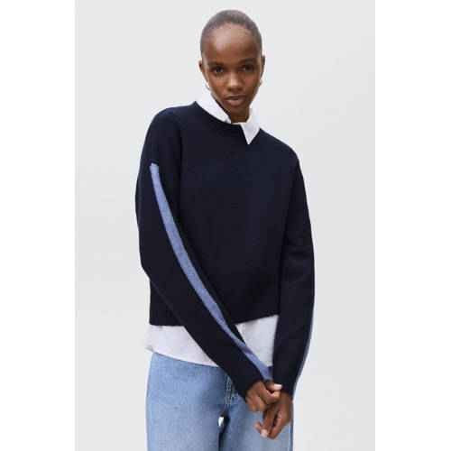 MANGO TEEN gebreide trui marine afbeelding