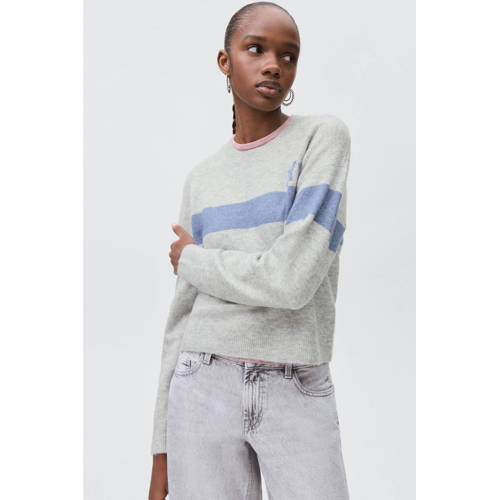 MANGO TEEN trui grijs fijn gebreid afbeelding