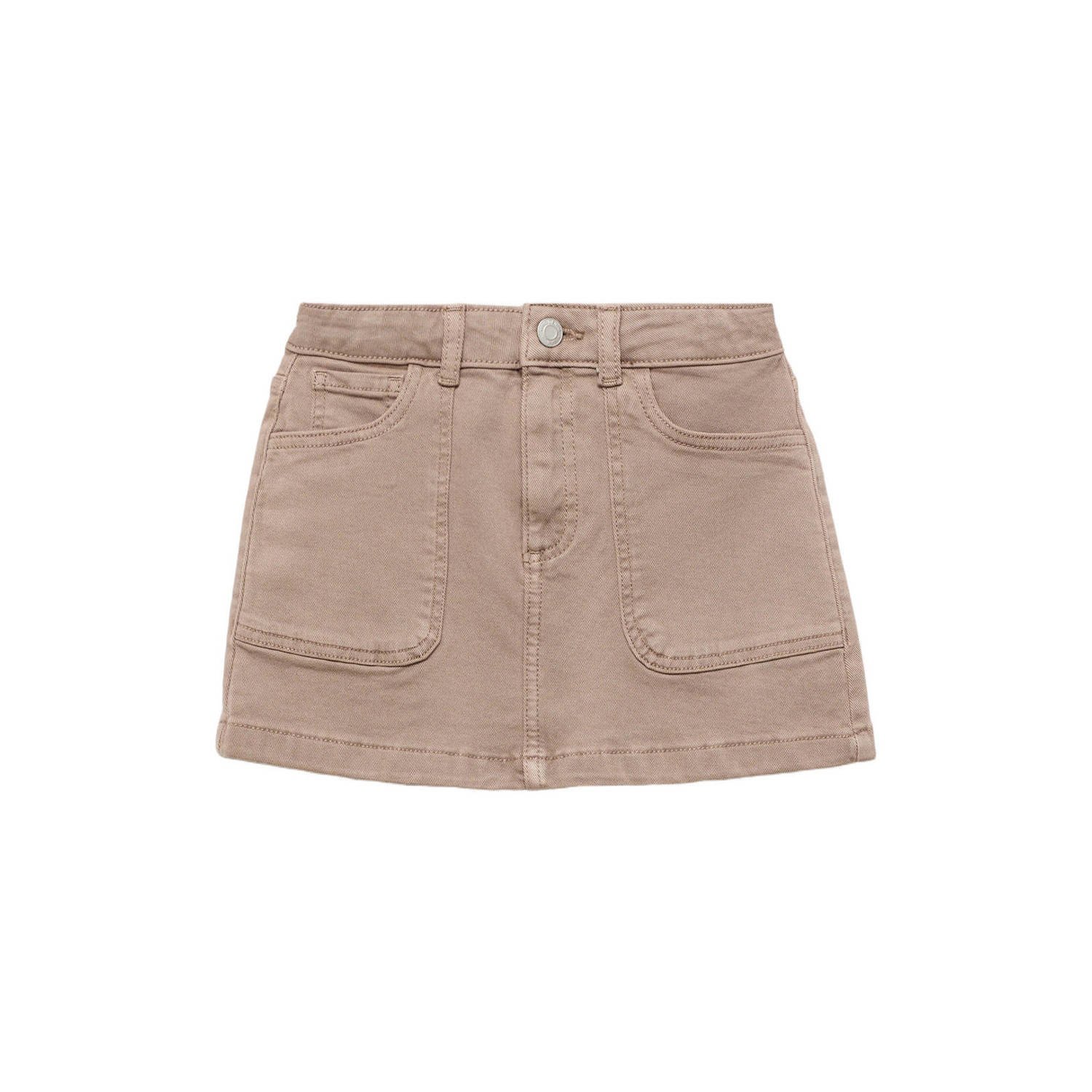 Mango Kids denim spijkerrok lichtbruin