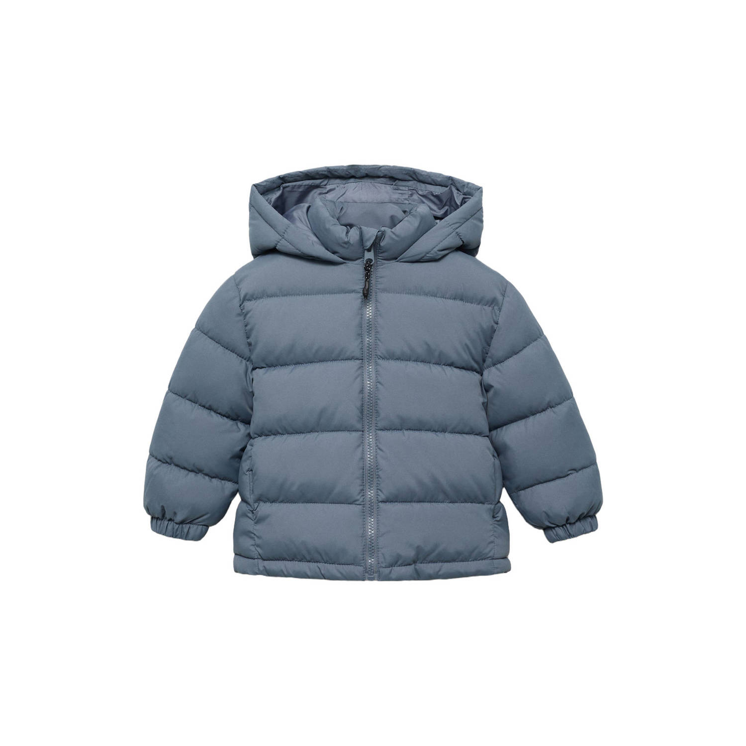 Mango Kids gewatteerde jas winter lichtblauw