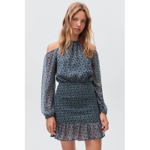 MANGO TEEN korte jurk donkerblauw afbeelding
