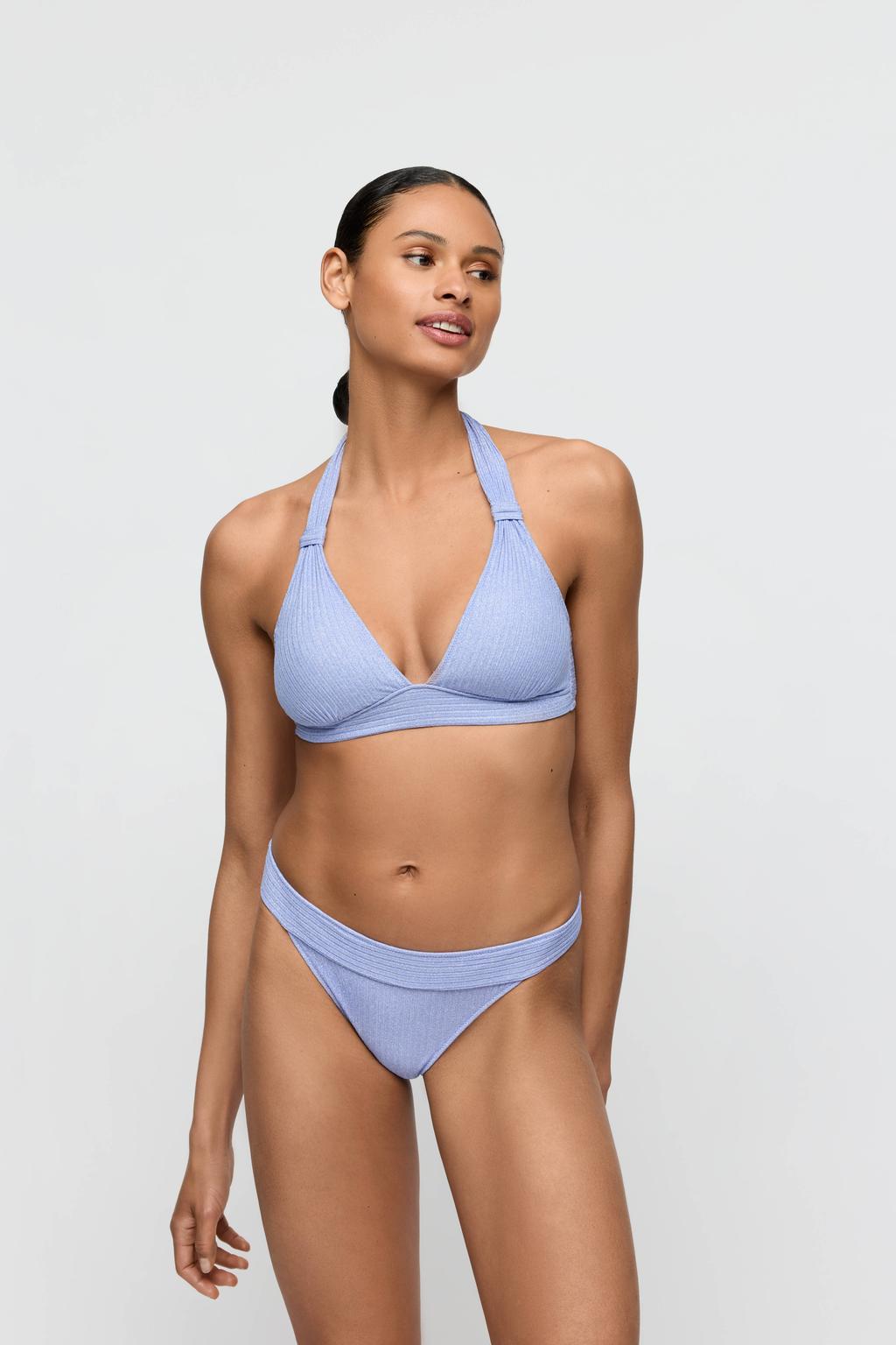 Marie Jo brazilian bikinibroekje Tinjis met lurex lichtblauw