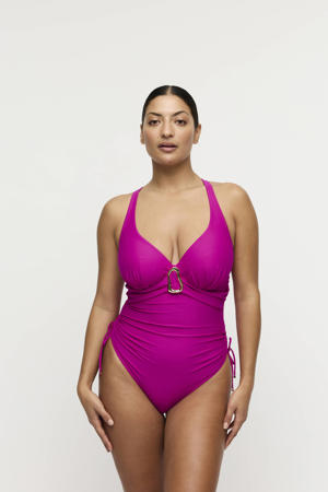 Uvita halterbadpak - fuchsia