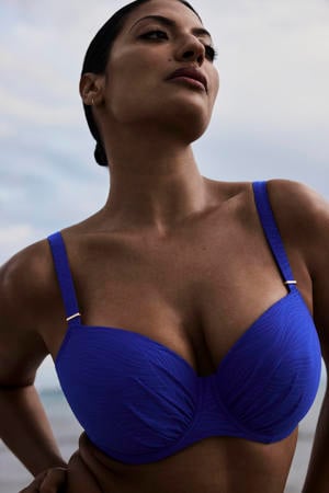 voorgevormde beugel bikinitop Mantas blauw