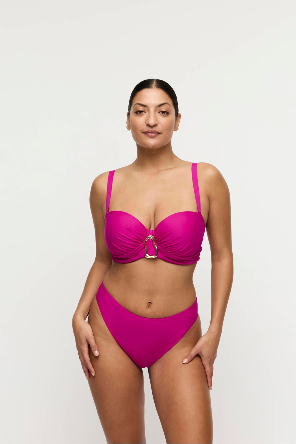 PrimaDonna Twist Uvita voorgevormde strapless beugel bikinitop - fuchsia