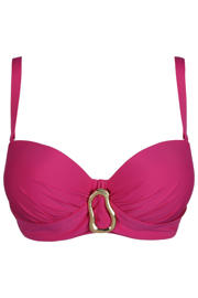 thumbnail: PrimaDonna Uvita voorgevormde strapless beugel bikinitop - fuchsia