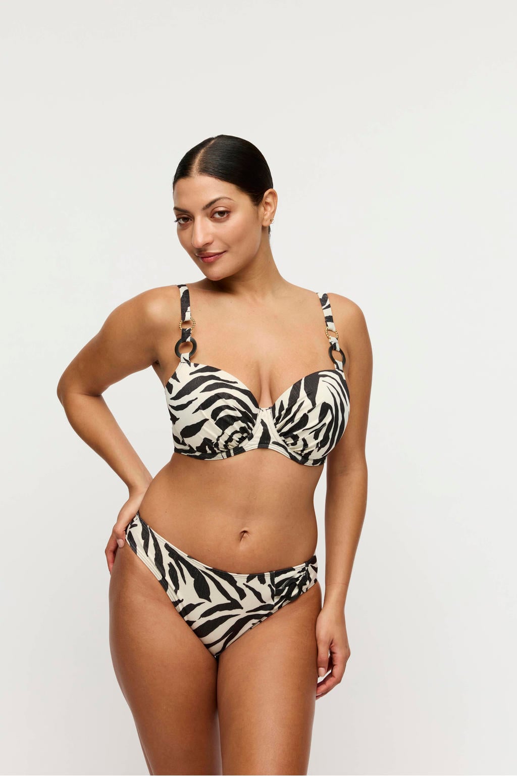 PrimaDonna voorgevormde beugel bikinitop Dalice wit/zwart