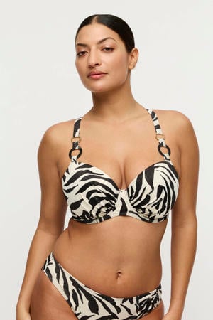 voorgevormde beugel bikinitop Dalice wit/zwart