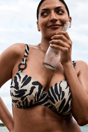niet-voorgevormde beugel bikinitop Dalice wit/zwart