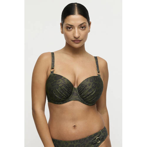 PrimaDonna voogevormde beugel bikinitop Ratjada met lurex donkergroen afbeelding