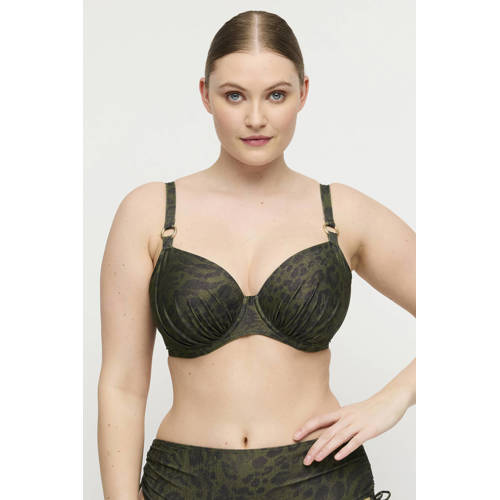 PrimaDonna niet-voorgevormde beugel bikinitop Ratjada met lurex donkergroen afbeelding