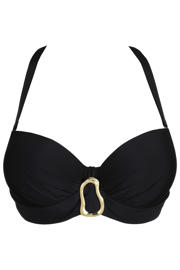 thumbnail: PrimaDonna Twist Uvita voorgevormde strapless beugel bikinitop - zwart