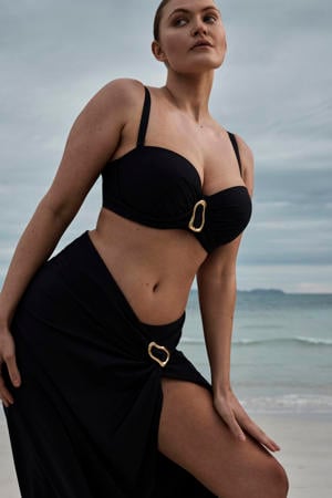 Uvita voorgevormde strapless beugel bikinitop - zwart