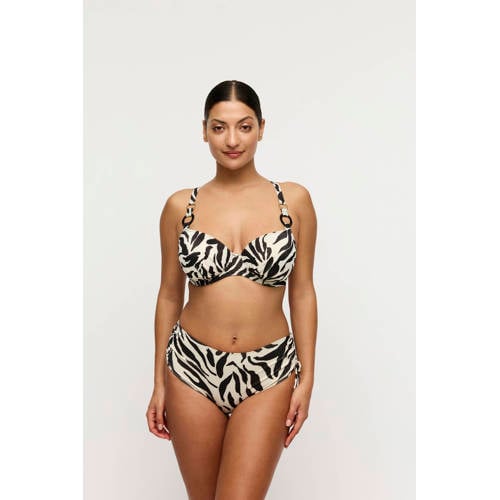 PrimaDonna high waist bikinibroekje Dalice wit/zwart afbeelding