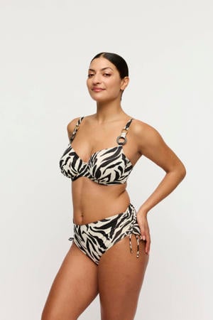 high waist bikinibroekje Dalice wit/zwart