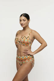 thumbnail: PrimaDonna high waist bikinibroekje oranje/meerkleurig