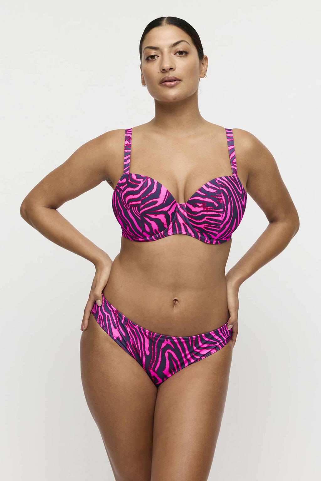 PrimaDonna voorgevormde beugel bikinitop Malabo roze/donkerblauw