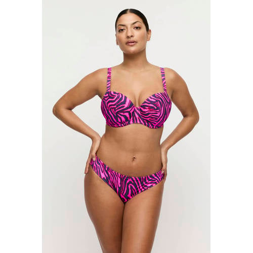 PrimaDonna voorgevormde beugel bikinitop Malabo roze/donkerblauw afbeelding