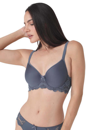 voorgevormde beugelbh Classic Lace grijsblauw