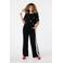 MS Mode wide leg regular waist broek zwart