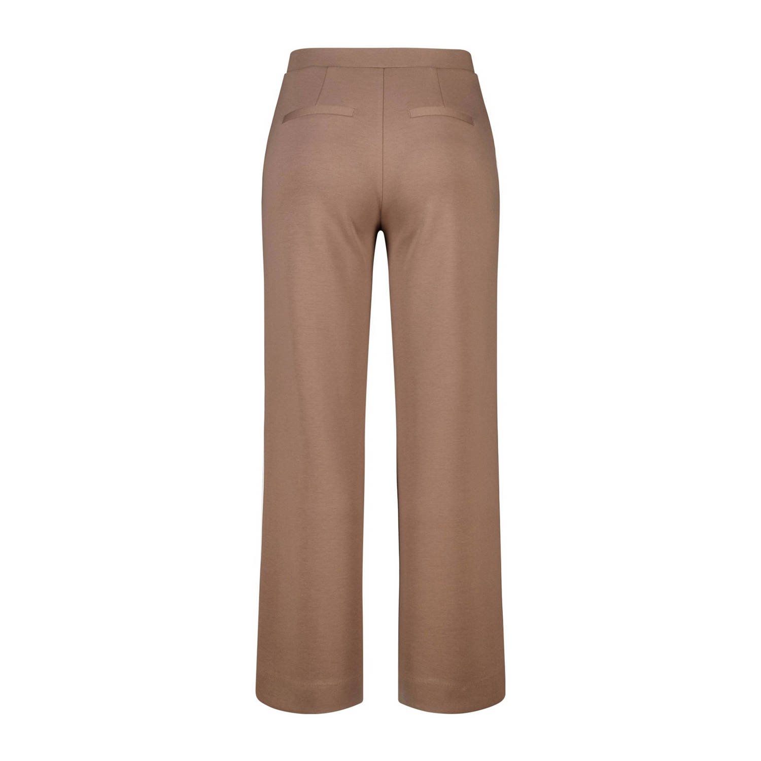 MS Mode wide leg regular waist broek zand