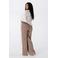 MS Mode wide leg regular waist broek zand