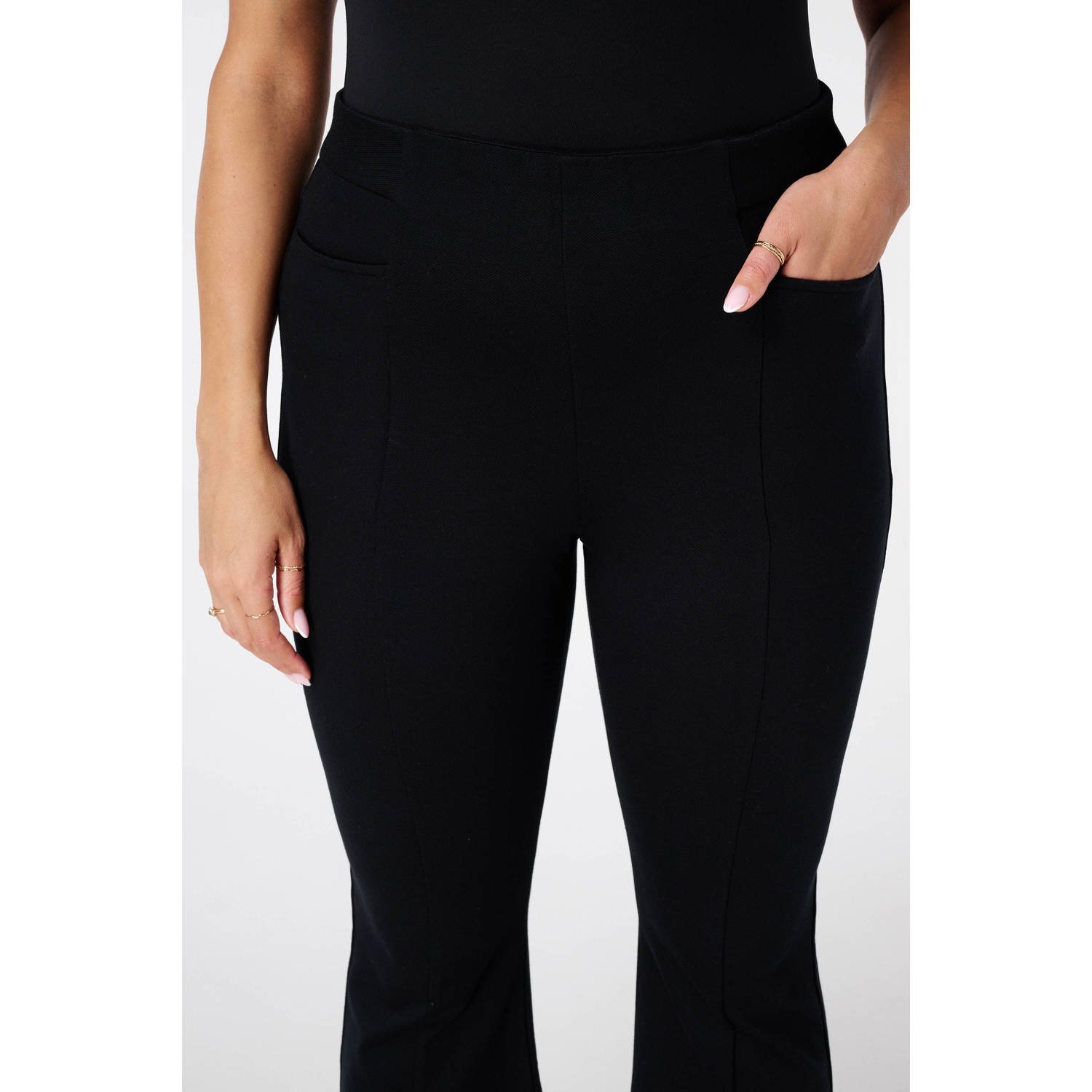 MS Mode flared legging zwart