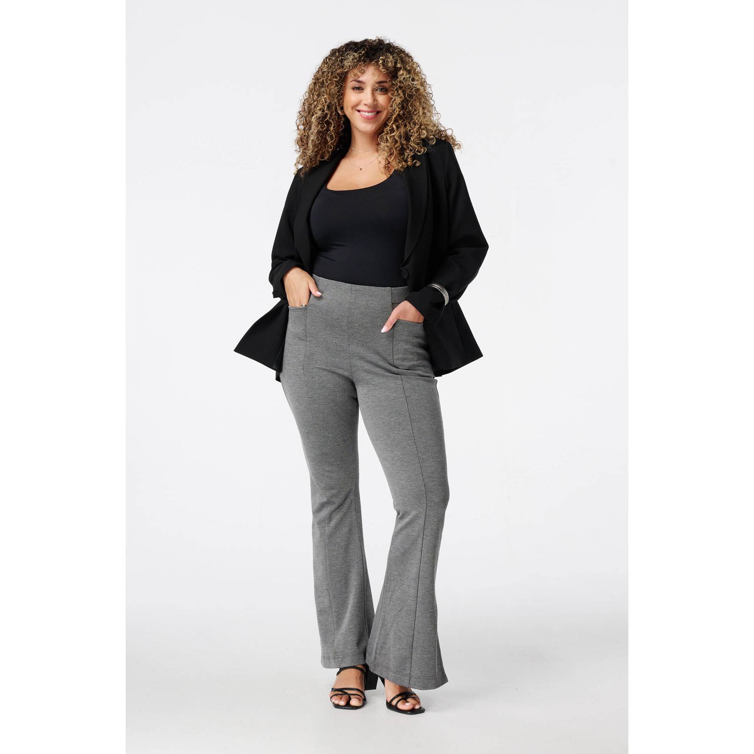 MS Mode flared legging grijs
