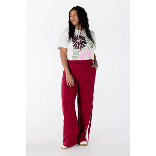 MS Mode wide leg regular waist broek rood afbeelding