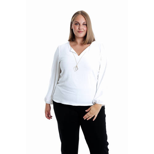 Paprika blousetop ecru afbeelding