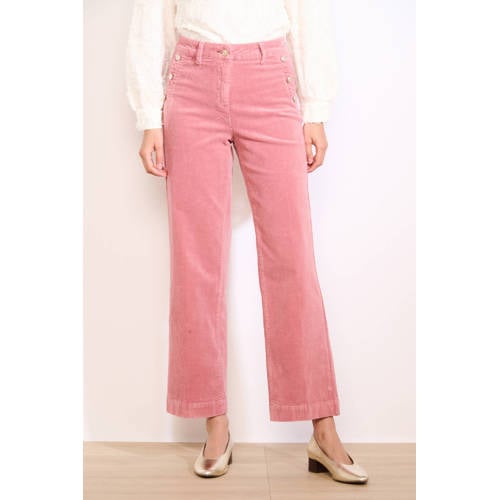 LOLALIZA corduroy broek roze afbeelding