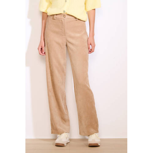 LOLALIZA corduroy mom high waist broek camel afbeelding