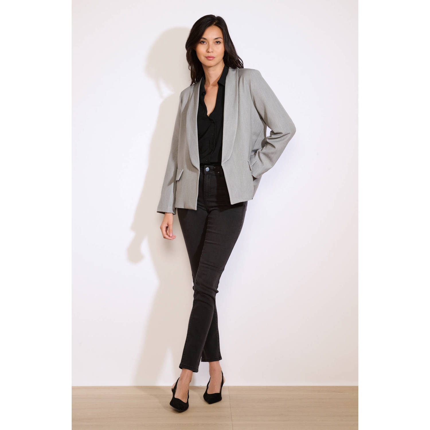 LOLALIZA regular blazer grijs