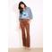 LOLALIZA flared regular waist flared broek bruin