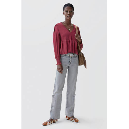 MANGO TEEN blousetop donkerrood afbeelding