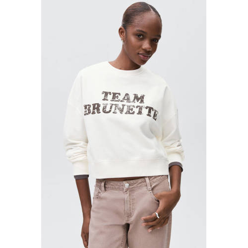MANGO TEEN sweater wit afbeelding