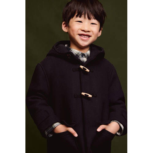 Mango Kids manteljas winter met wol donkerblauw afbeelding