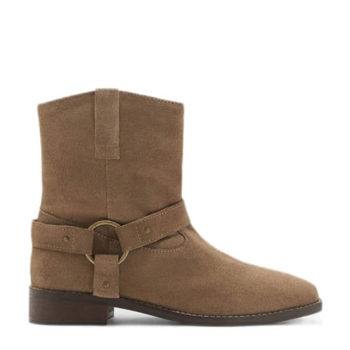 MANGO TEEN suède bikerboots bruin afbeelding