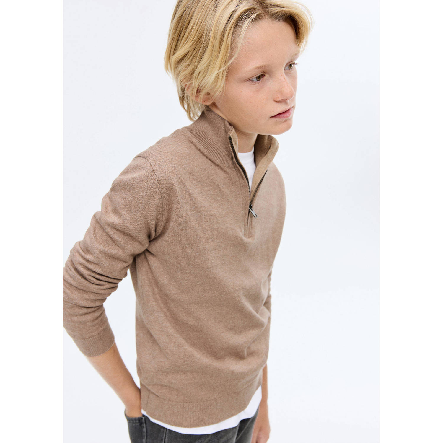 Mango Kids gebreide trui beige