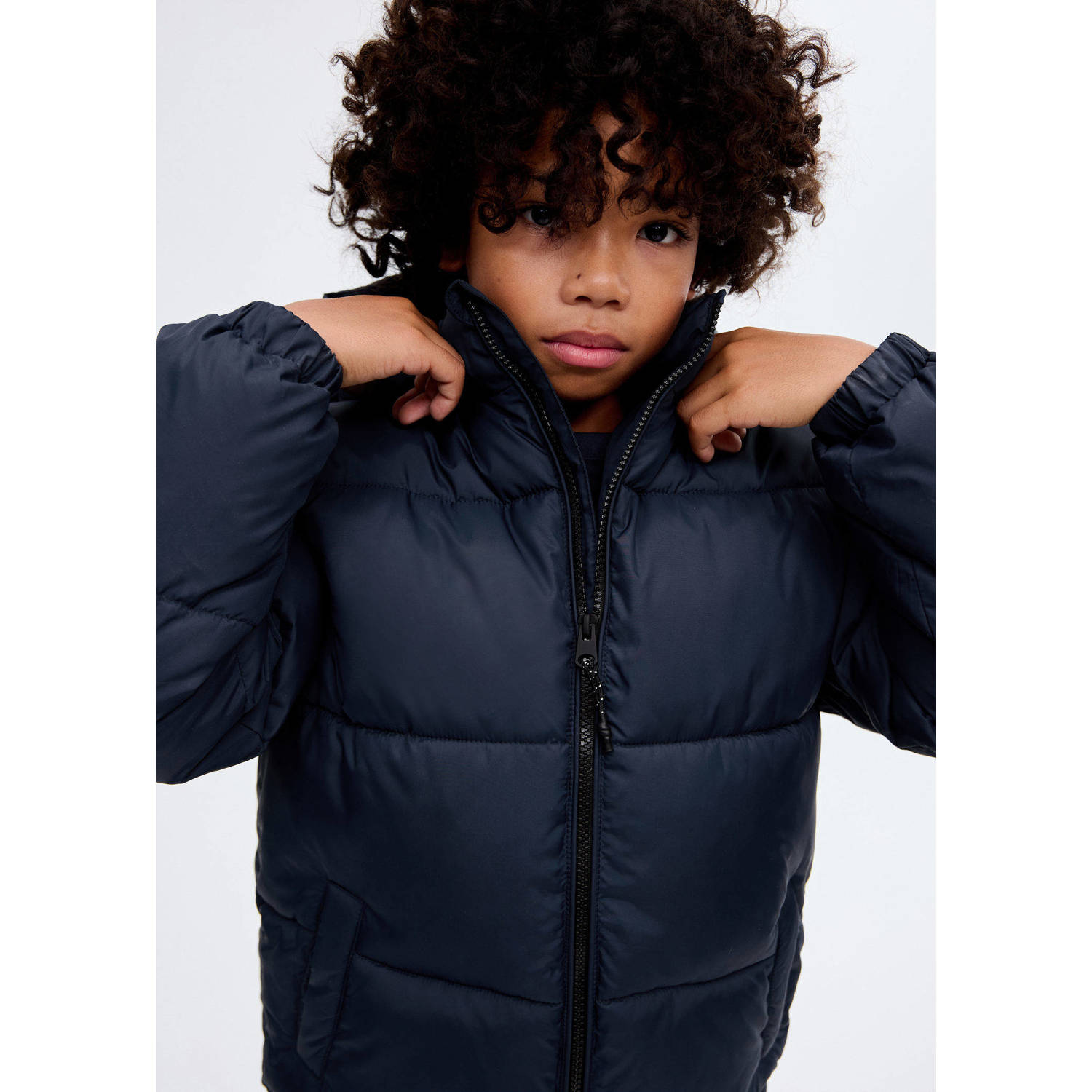 Mango Kids gewatteerde jas marine