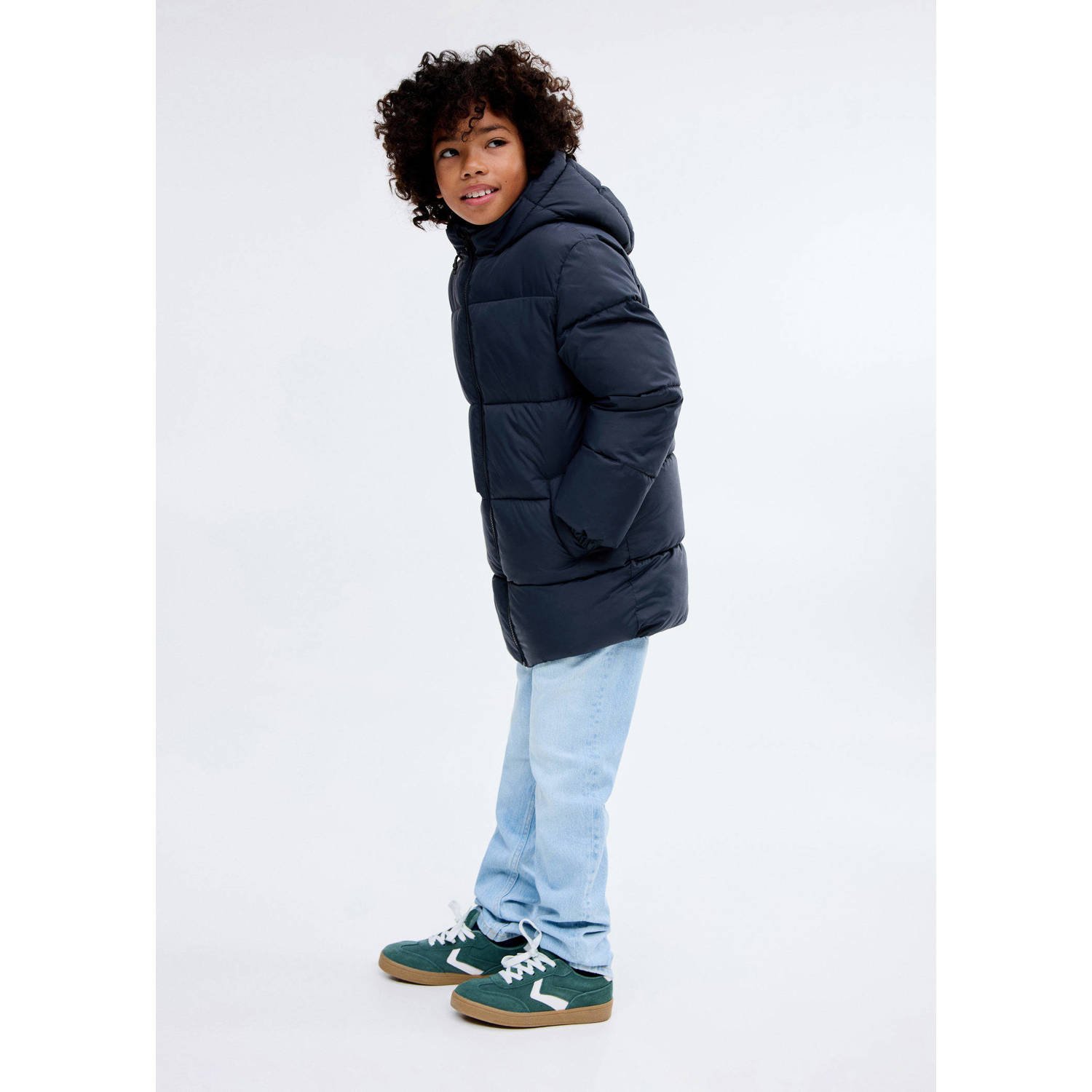 Mango Kids gewatteerde jas marine